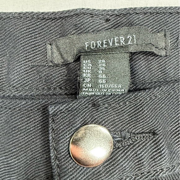 Forever 21 Black Studded Cutoff Denim Shorts - Picture 6 of 6